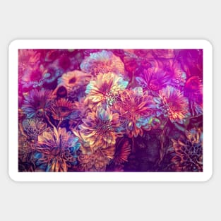 Fractal glowing flowers Sticker